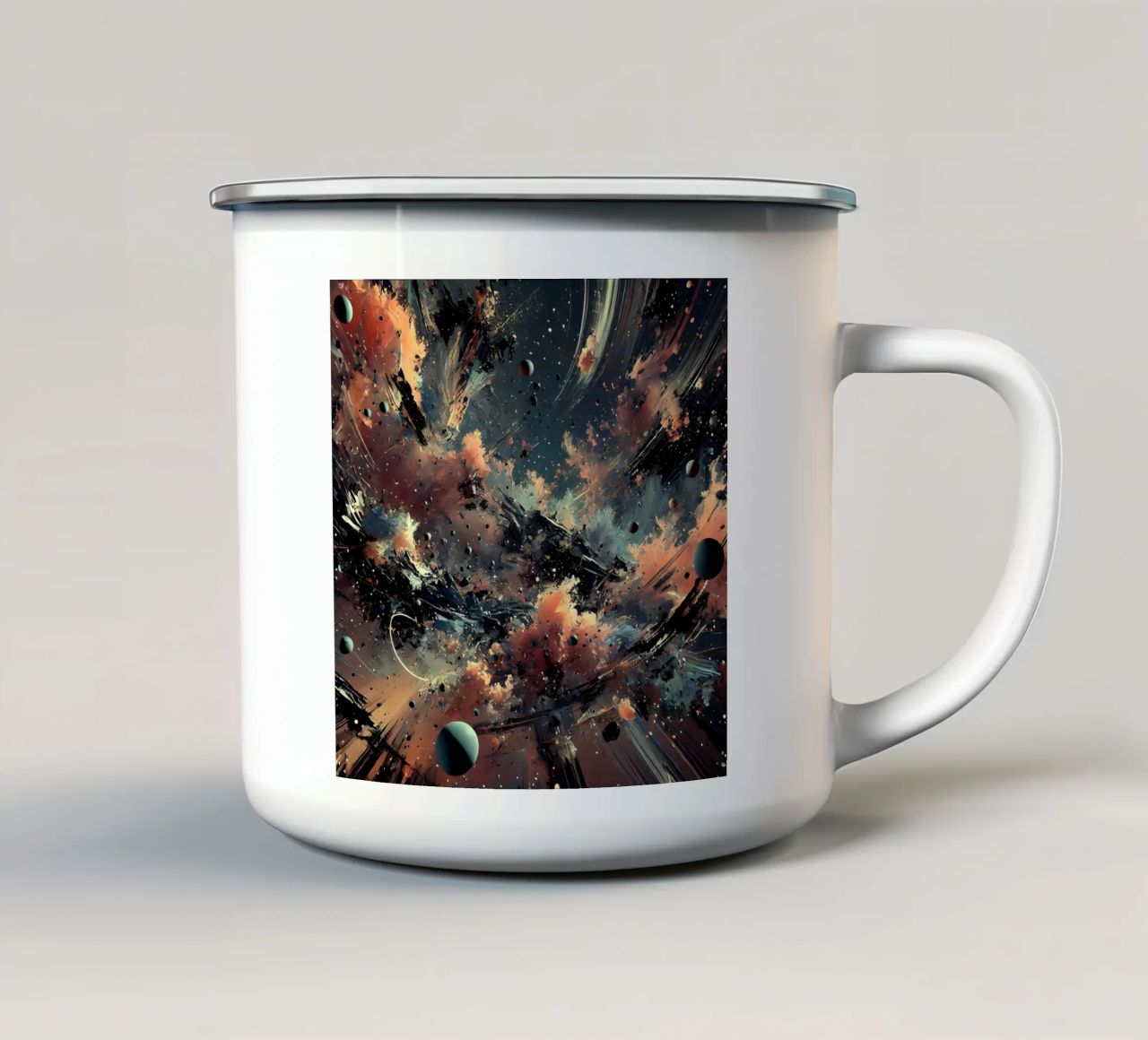 action splash abstract tazza in smalto da abstrakt