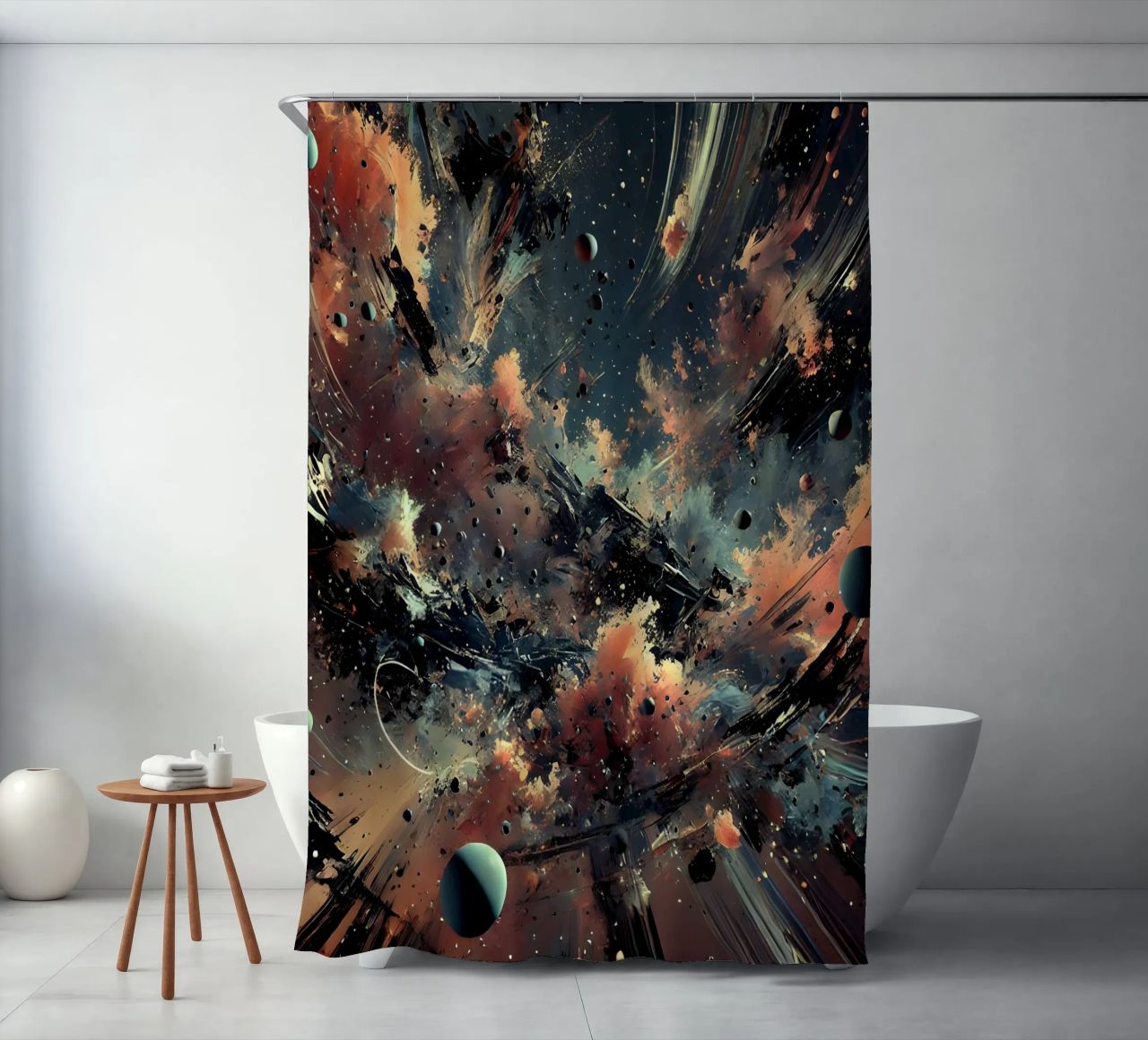 action splash abstract tenda da doccia da abstrakt