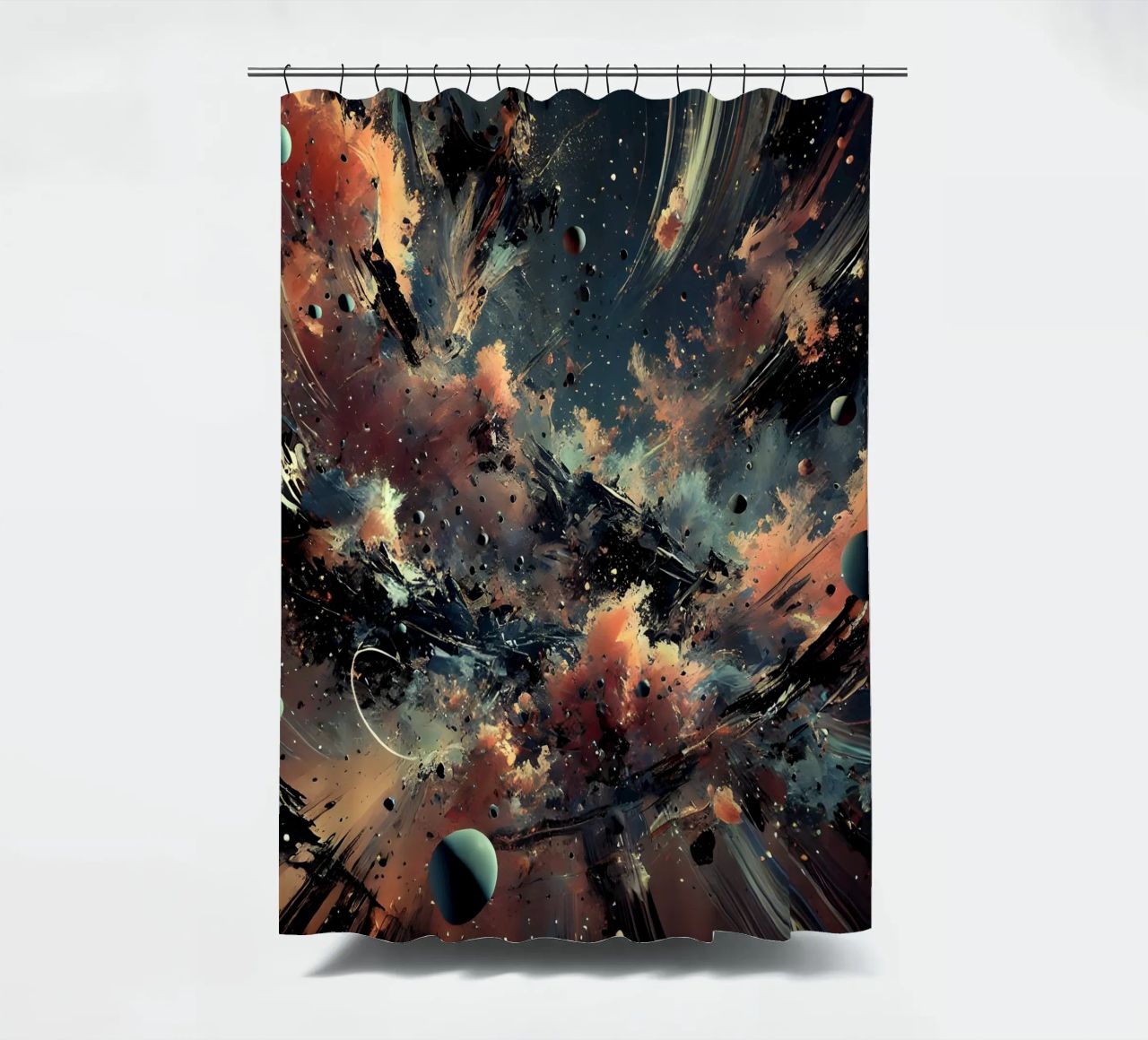 action splash abstract tenda da doccia da abstrakt
