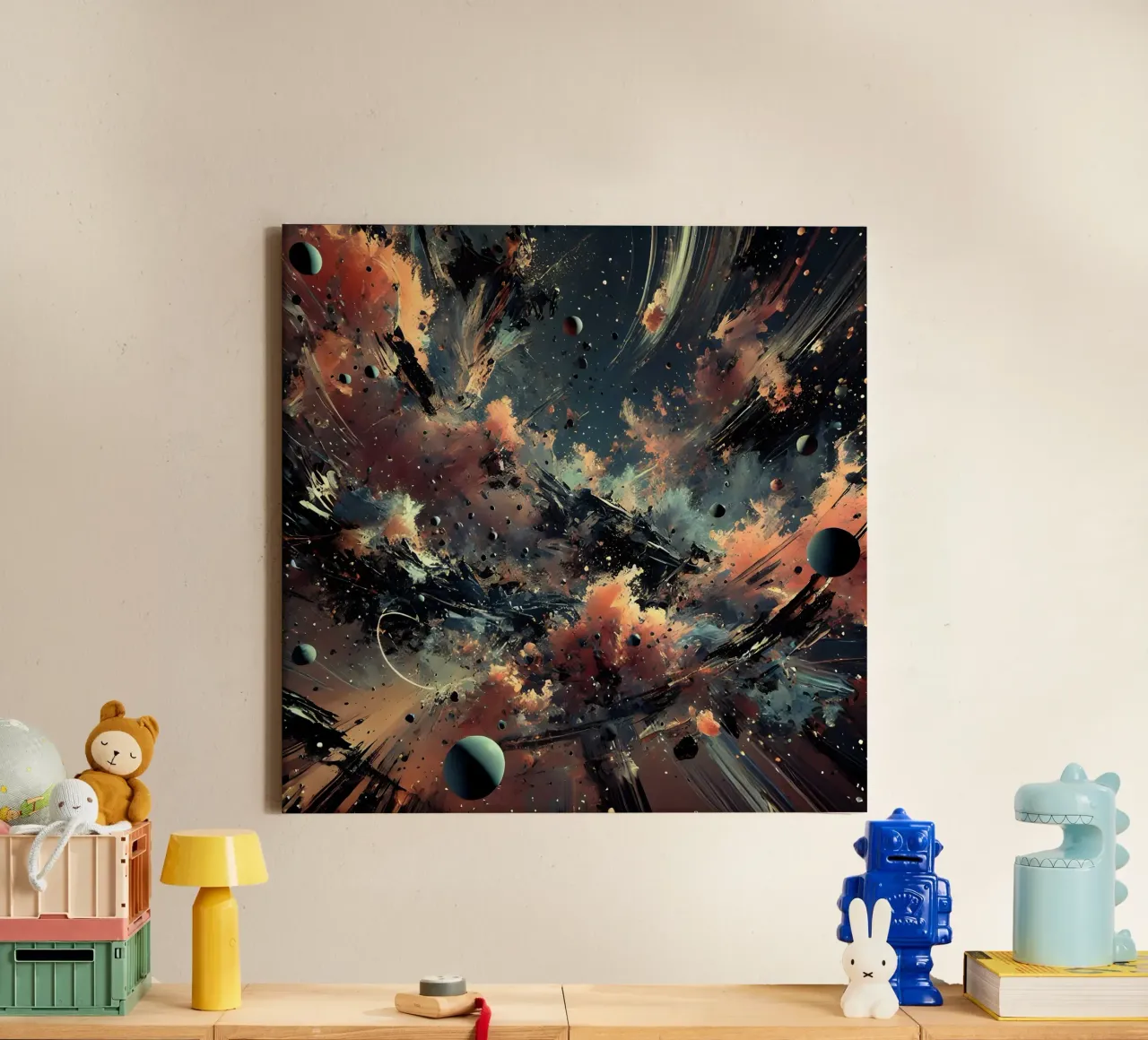 action splash abstract lienzo de abstrakt