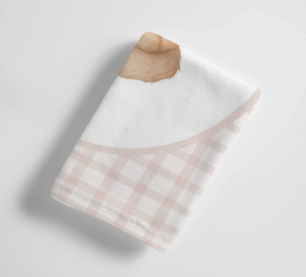 Fox with a Pink Bow towel by Jungle Joy Art