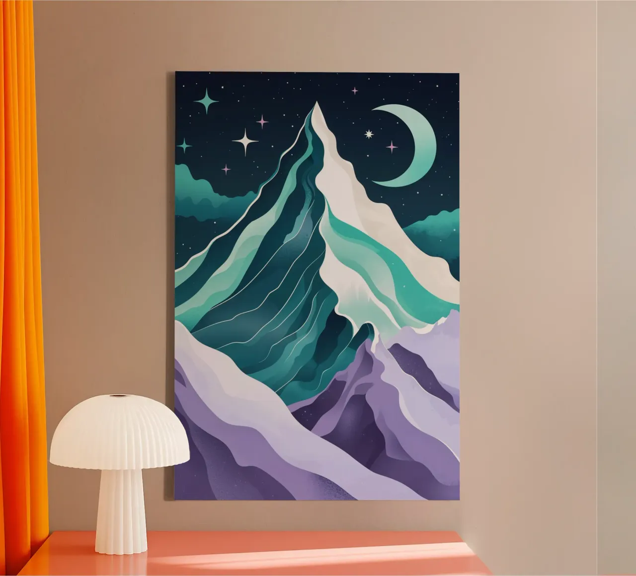 Mystical Everest Under a Starry Night canvas by AlbertKlee