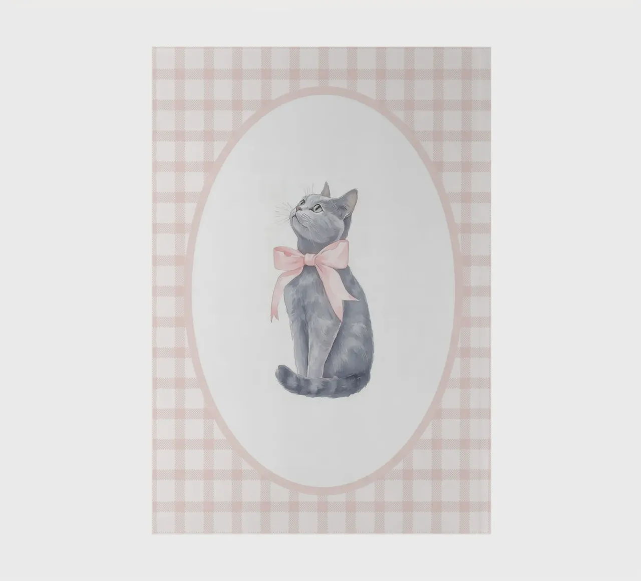 Cat with Pink Bow notebook by Jungle Joy Art