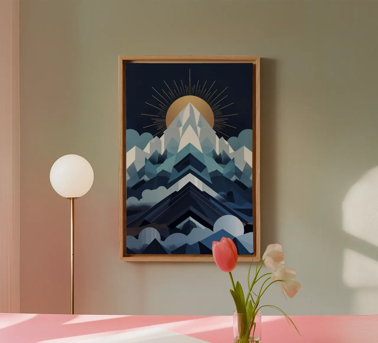 Radiant Symmetry of Mount Everest canvas by AlbertKlee