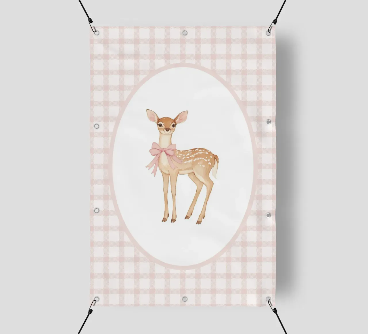 Fulvo con fiocco rosa telo in pvc da Jungle Joy Art