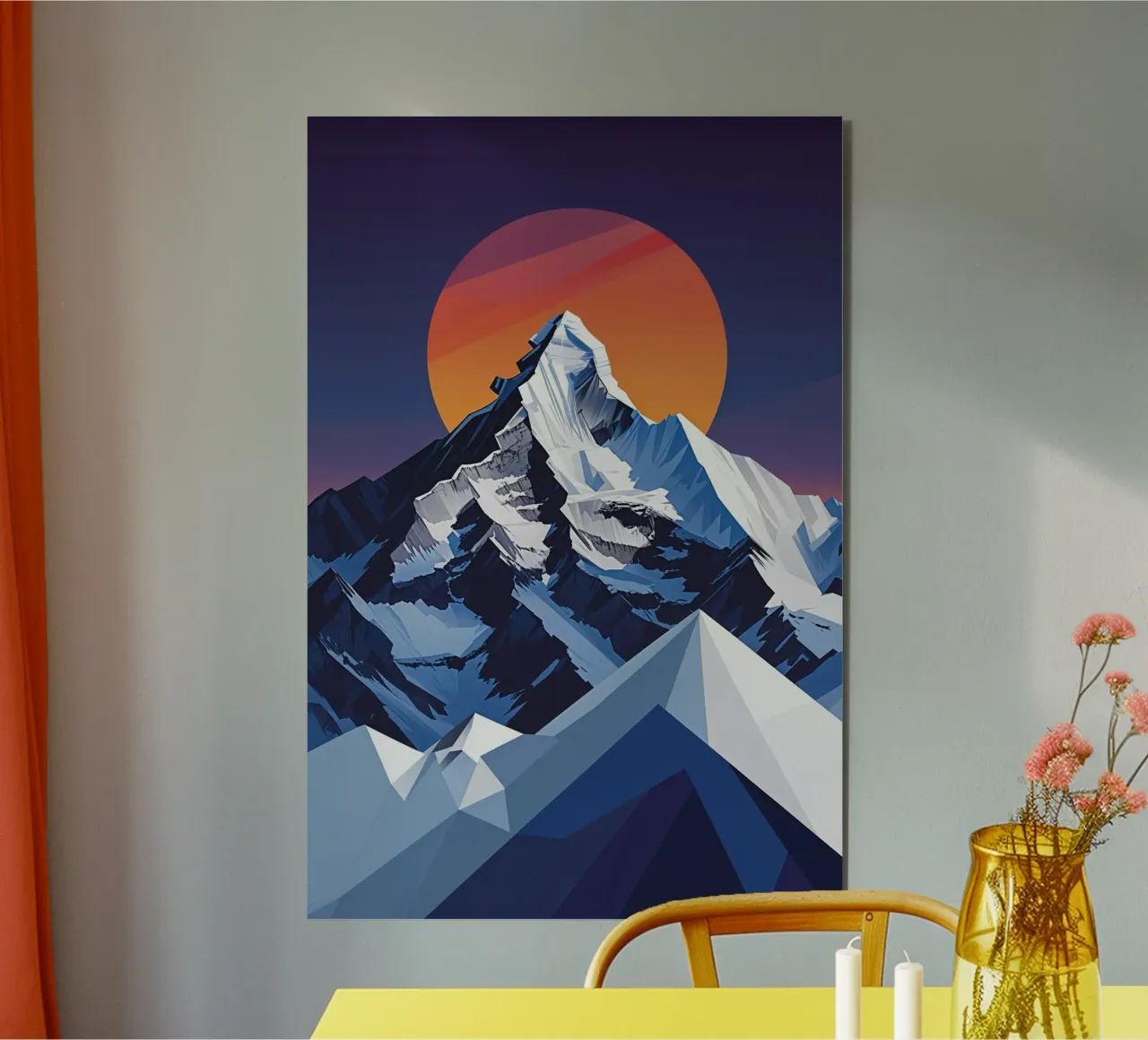 Crystal Peaks Under Aurora Glow alluminio dibond da AlbertKlee