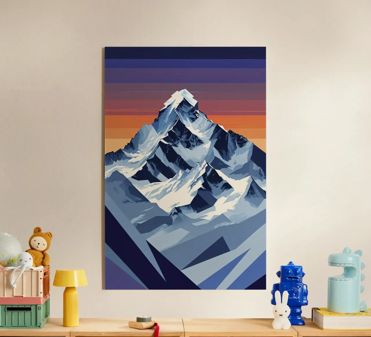 Abstract Everest with Gleaming Shards Acryl-Glas von AlbertKlee