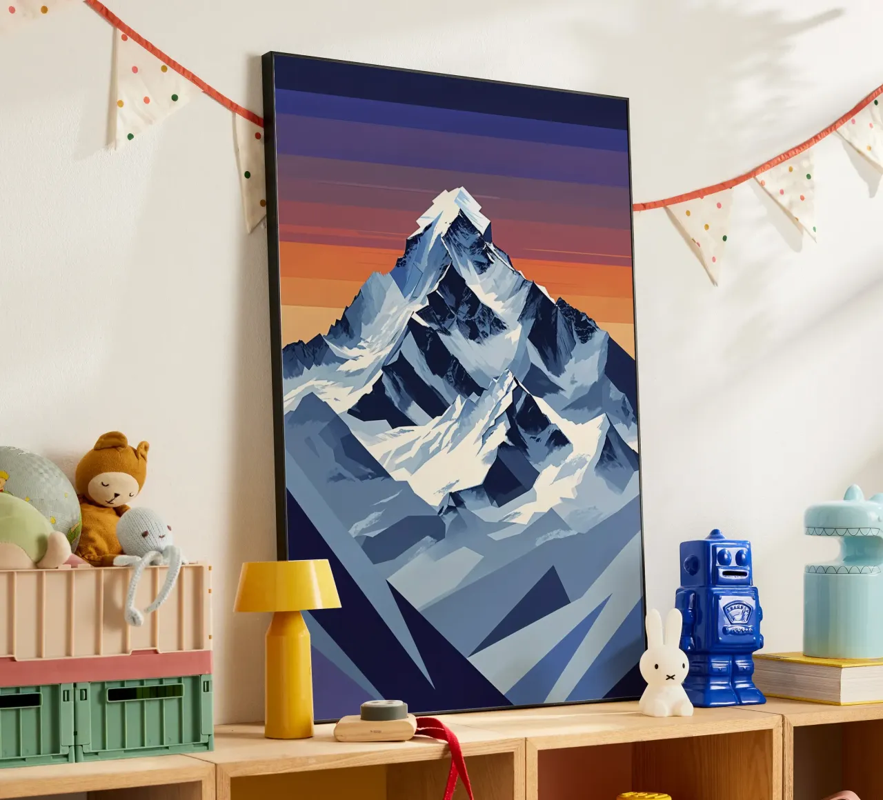 Abstract Everest with Gleaming Shards alluminio dibond da AlbertKlee