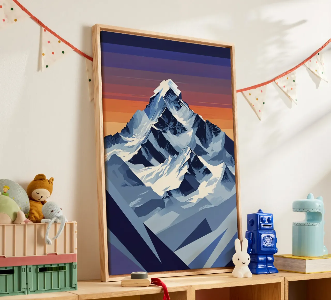 Abstract Everest with Gleaming Shards Leinwand von AlbertKlee