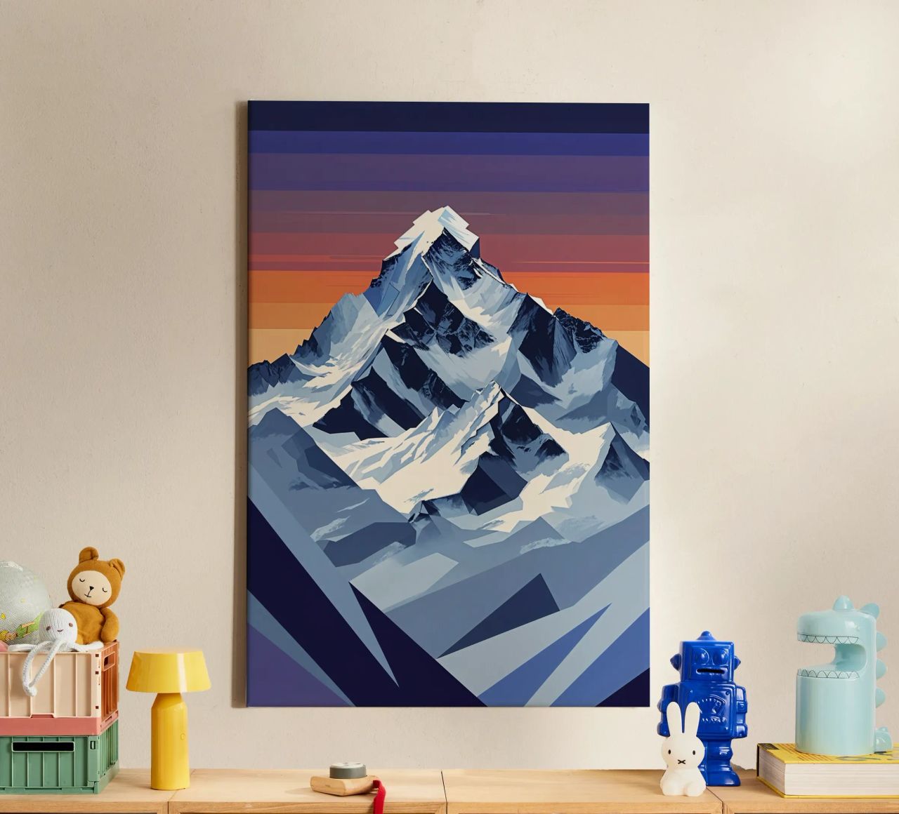 Abstract Everest with Gleaming Shards lienzo de AlbertKlee