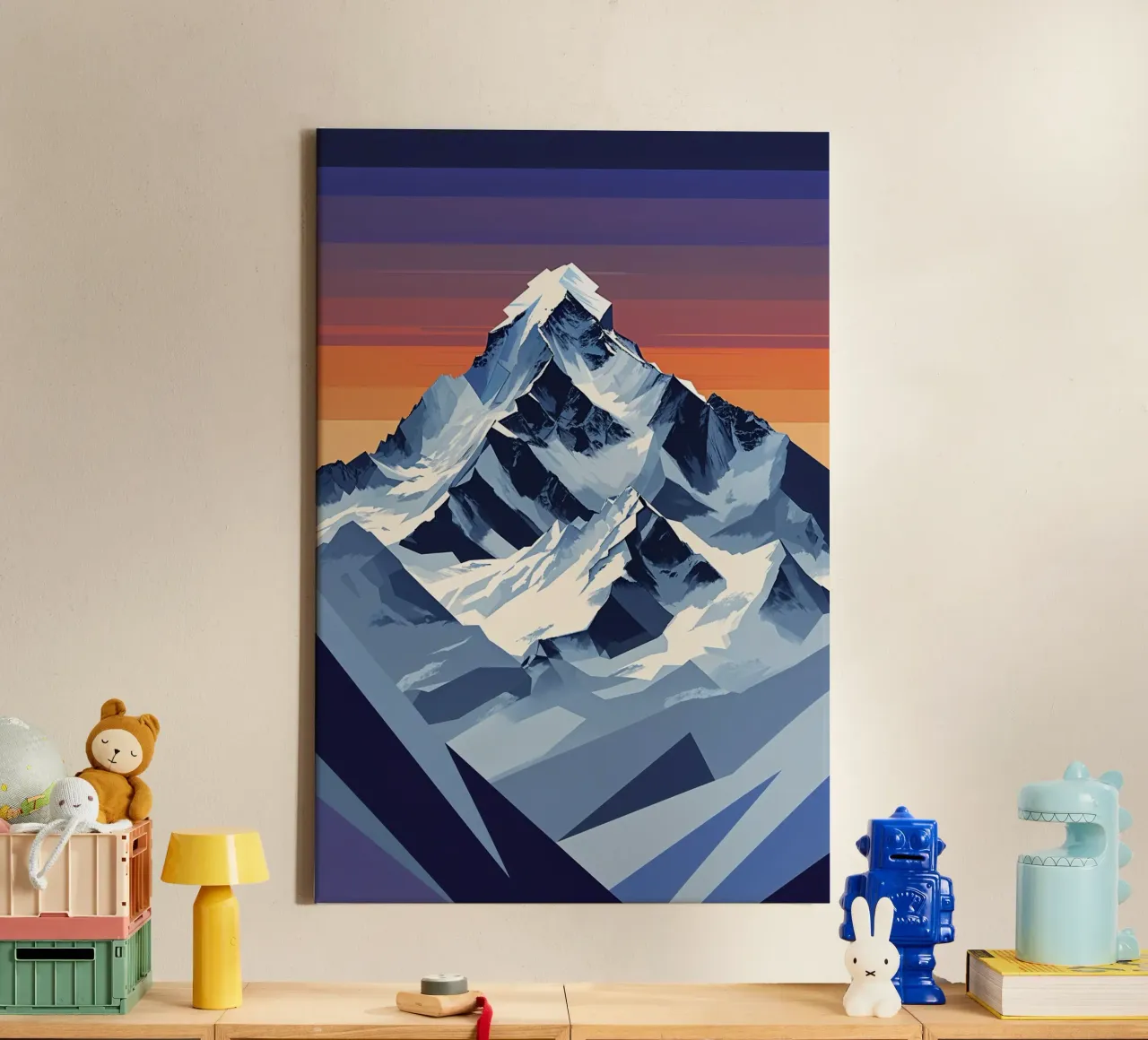 Abstract Everest with Gleaming Shards Leinwand von AlbertKlee