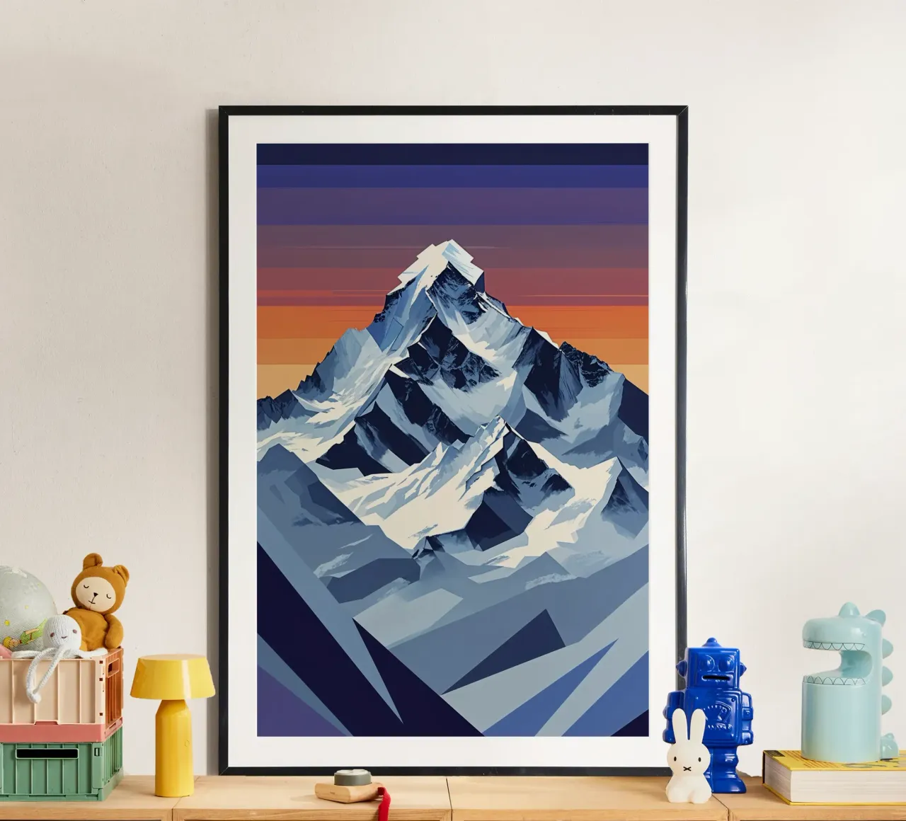 Abstract Everest with Gleaming Shards Poster von AlbertKlee