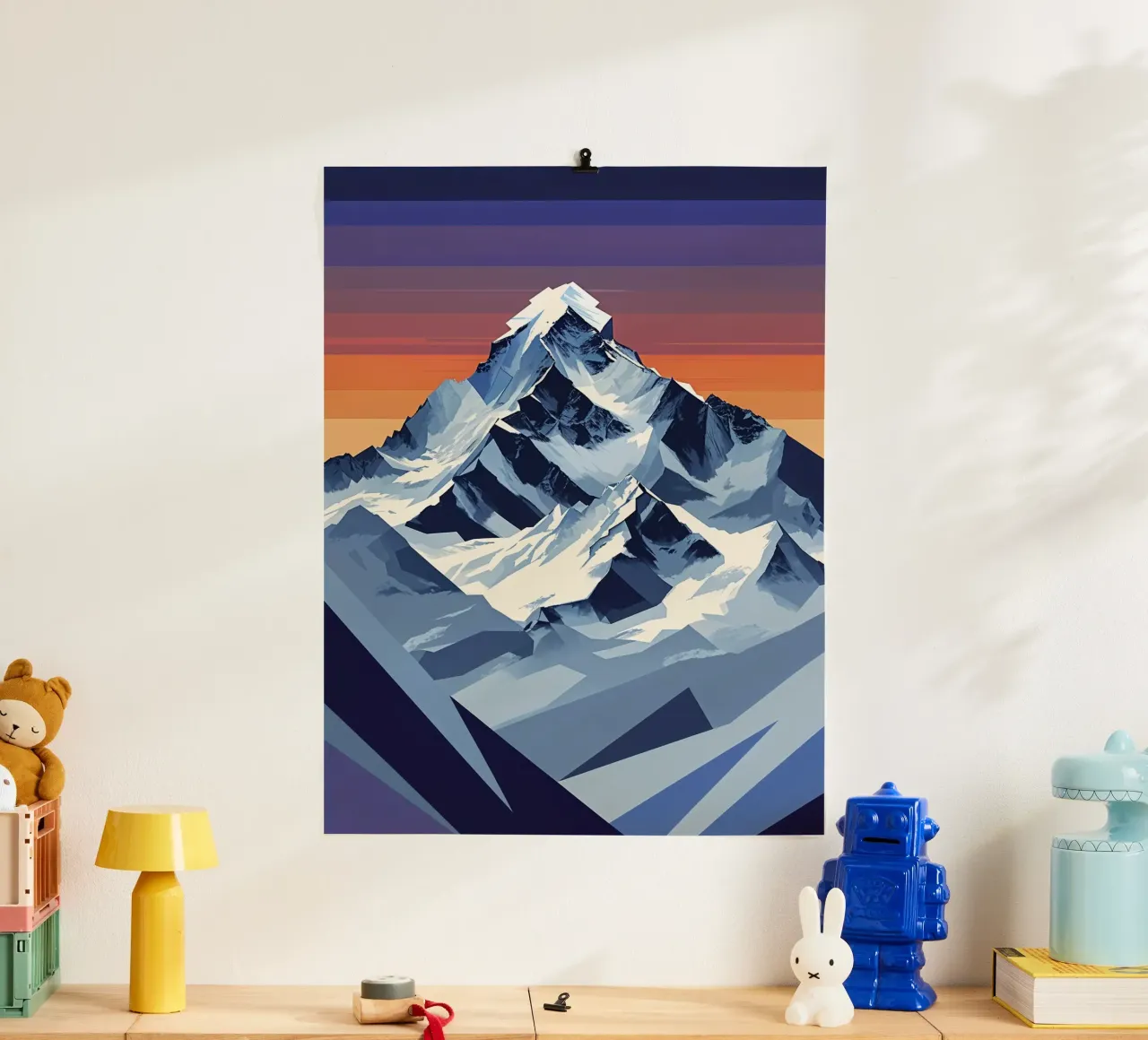 Abstract Everest with Gleaming Shards Poster von AlbertKlee