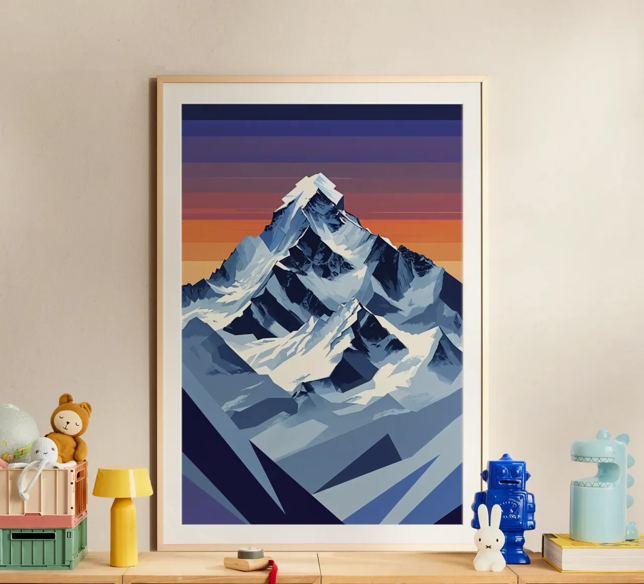 Abstract Everest with Gleaming Shards Poster von AlbertKlee