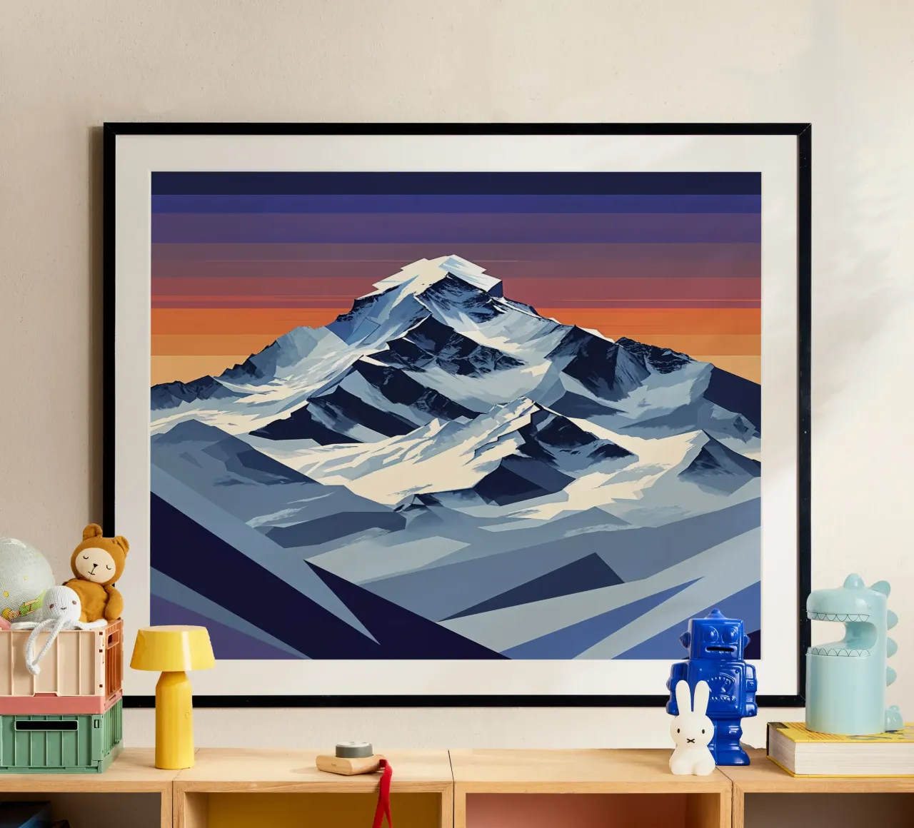 Abstract Everest with Gleaming Shards Poster von AlbertKlee