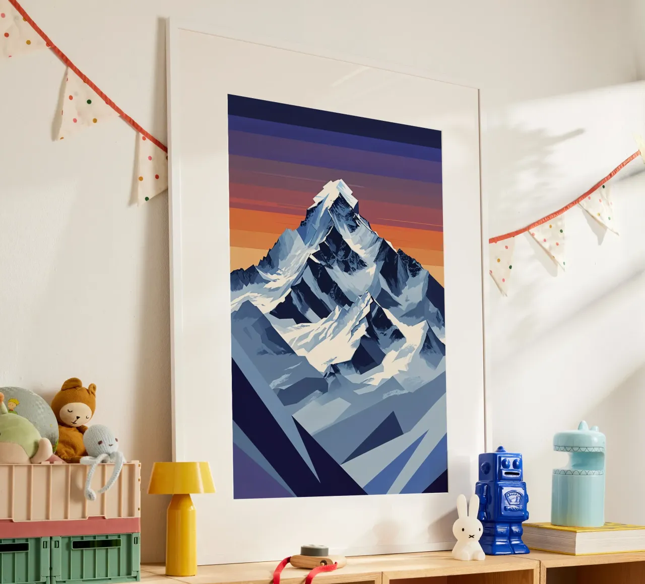 Abstract Everest with Gleaming Shards Poster von AlbertKlee