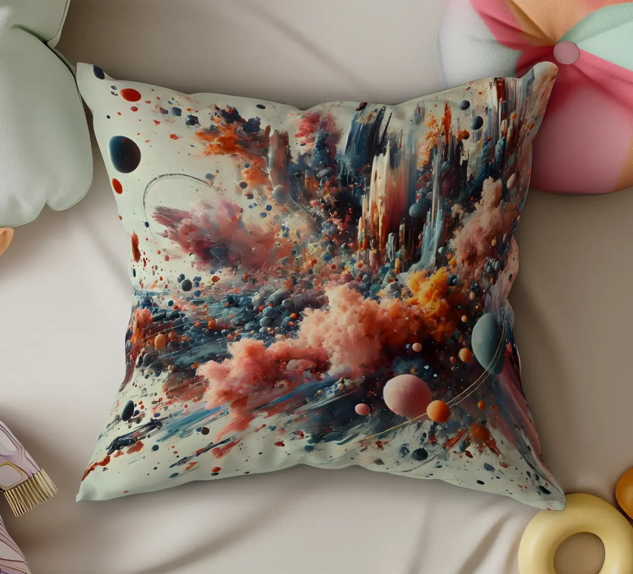 action splash abstract cuscino da abstrakt