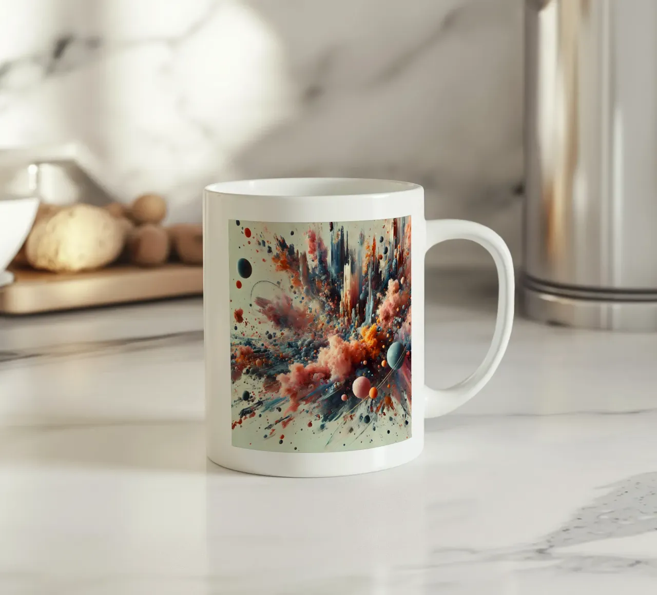action splash abstract taza de cerámica de abstrakt