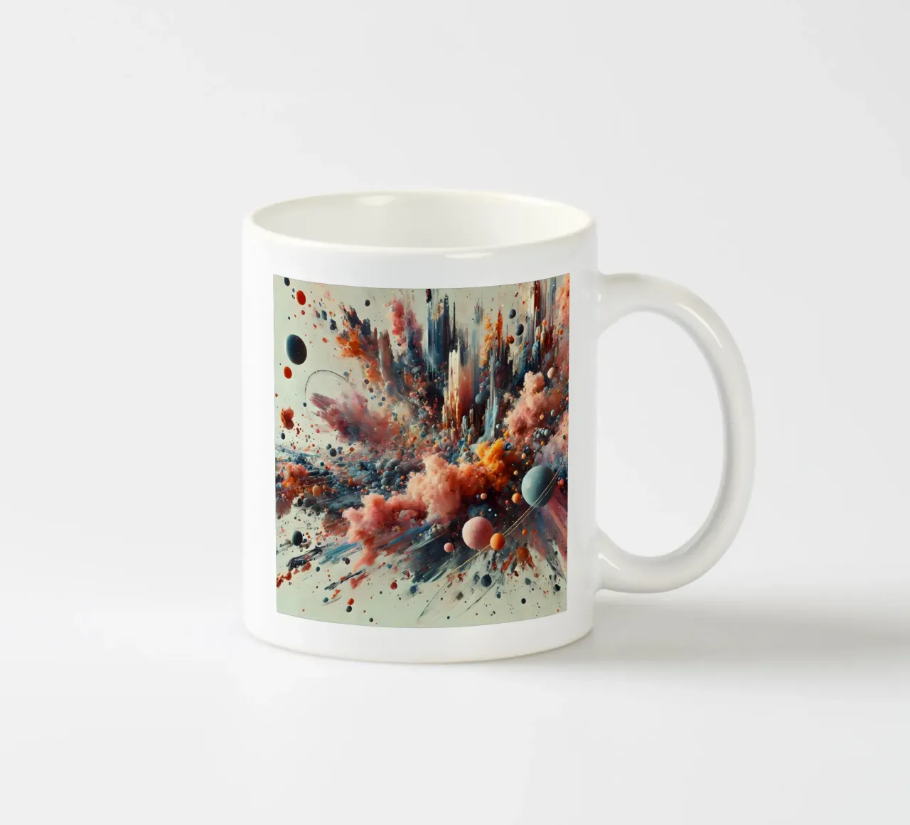 action splash abstract taza de cerámica de abstrakt