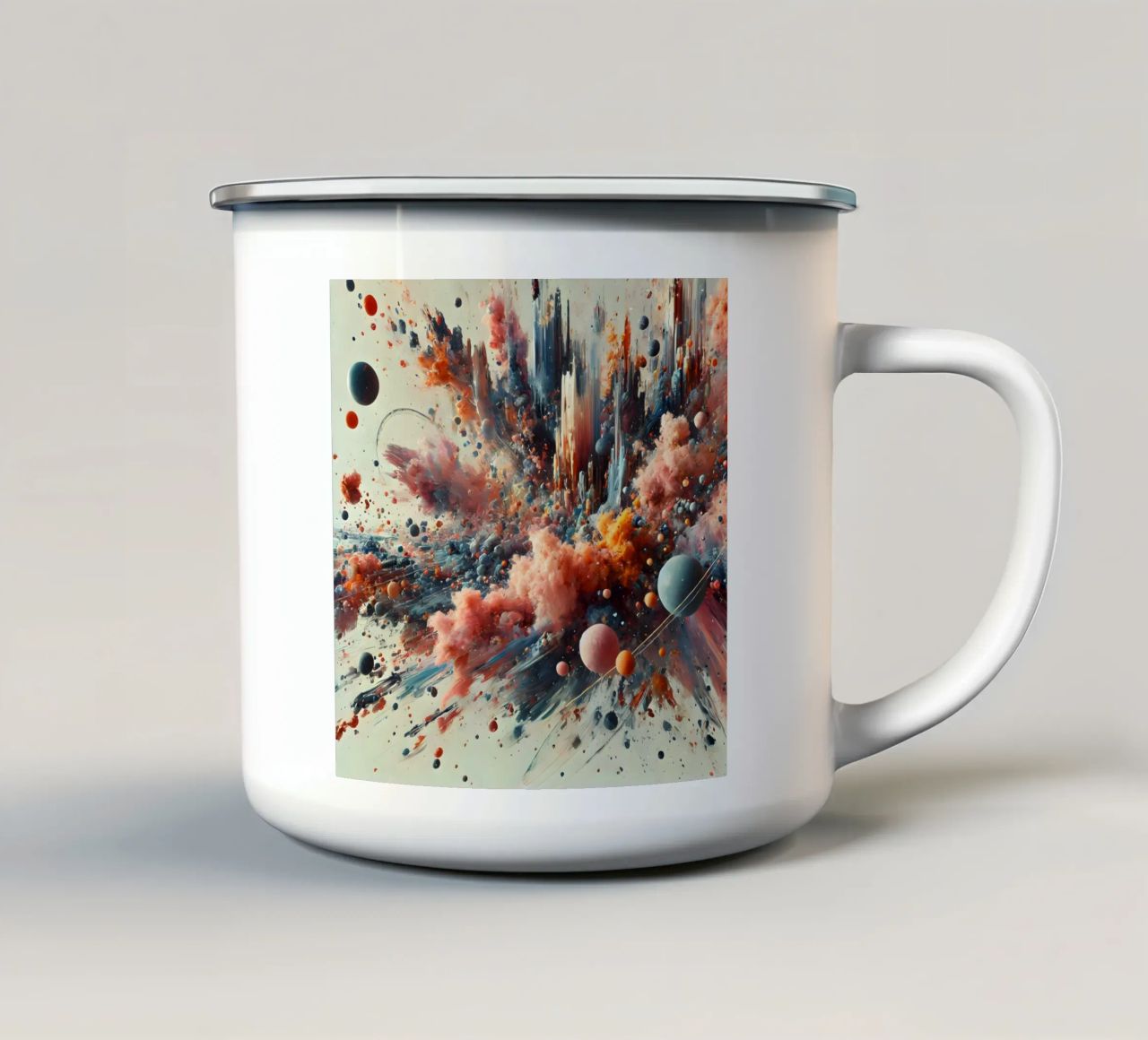 action splash abstract tazza in smalto da abstrakt