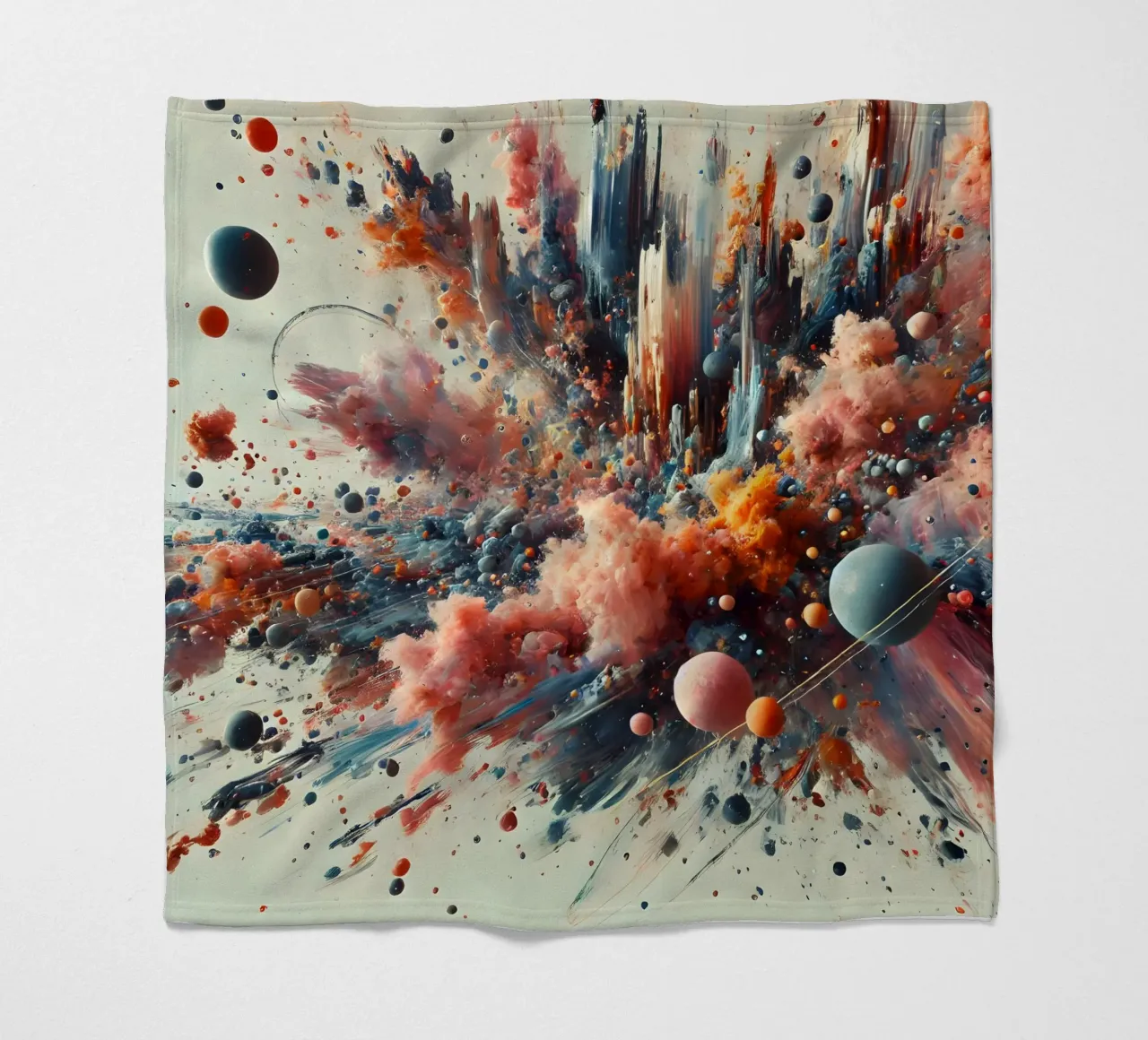 action splash abstract fleece blanket by abstrakt