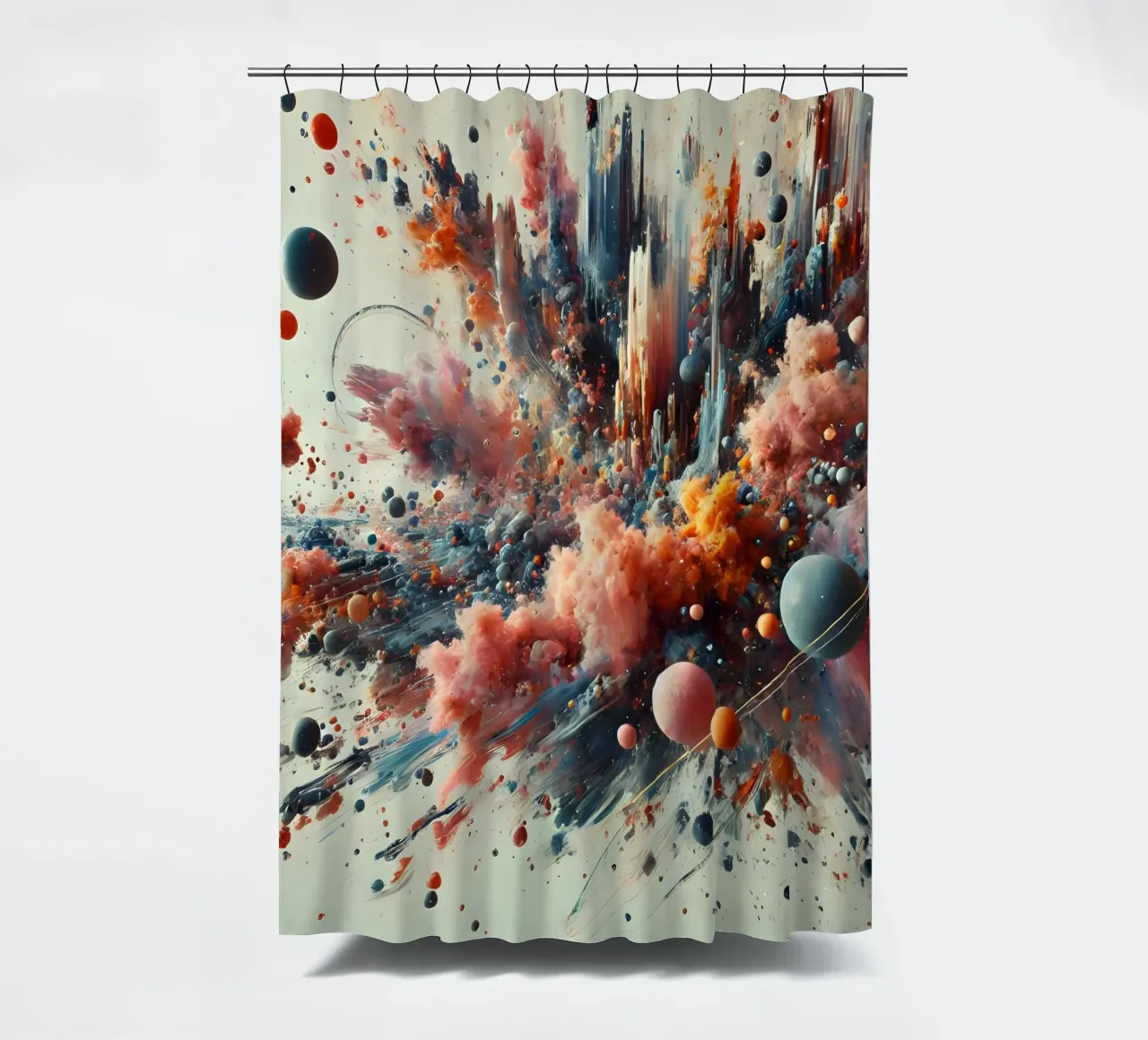 action splash abstract tenda da doccia da abstrakt