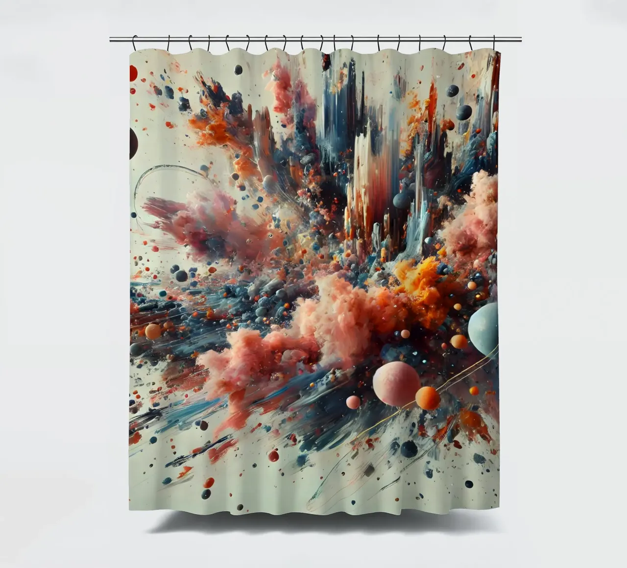 action splash abstract tenda da doccia da abstrakt