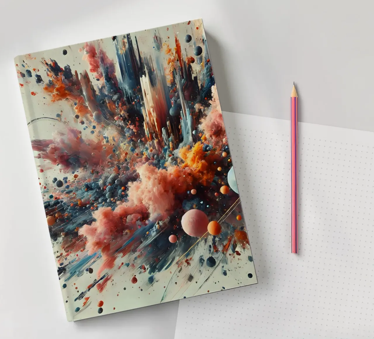 action splash abstract carnet de notes de abstrakt