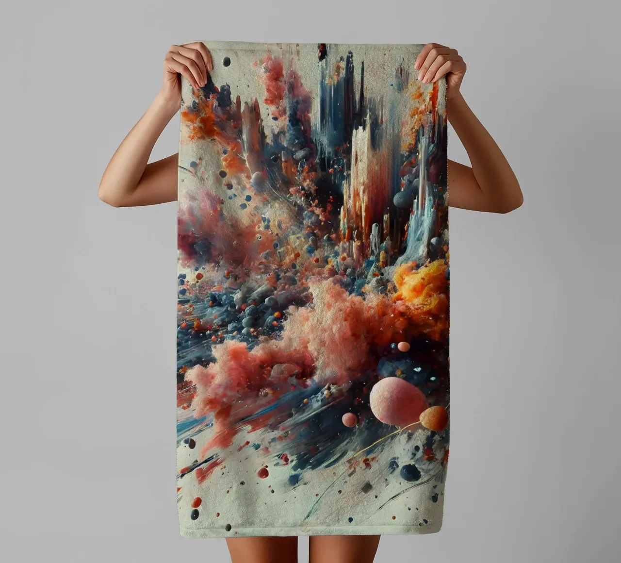 action splash abstract towel by abstrakt