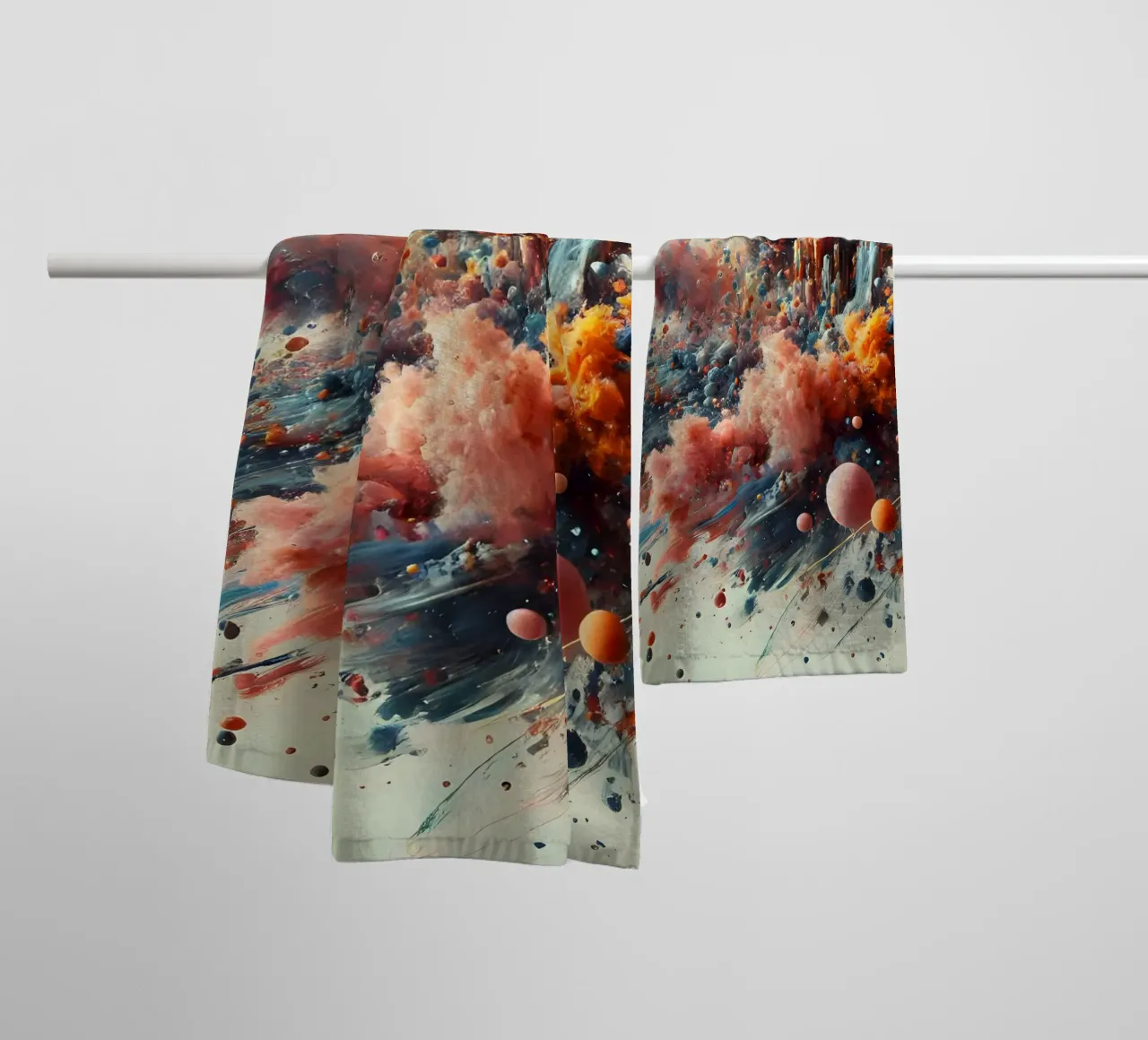 action splash abstract badhanddoek van abstrakt