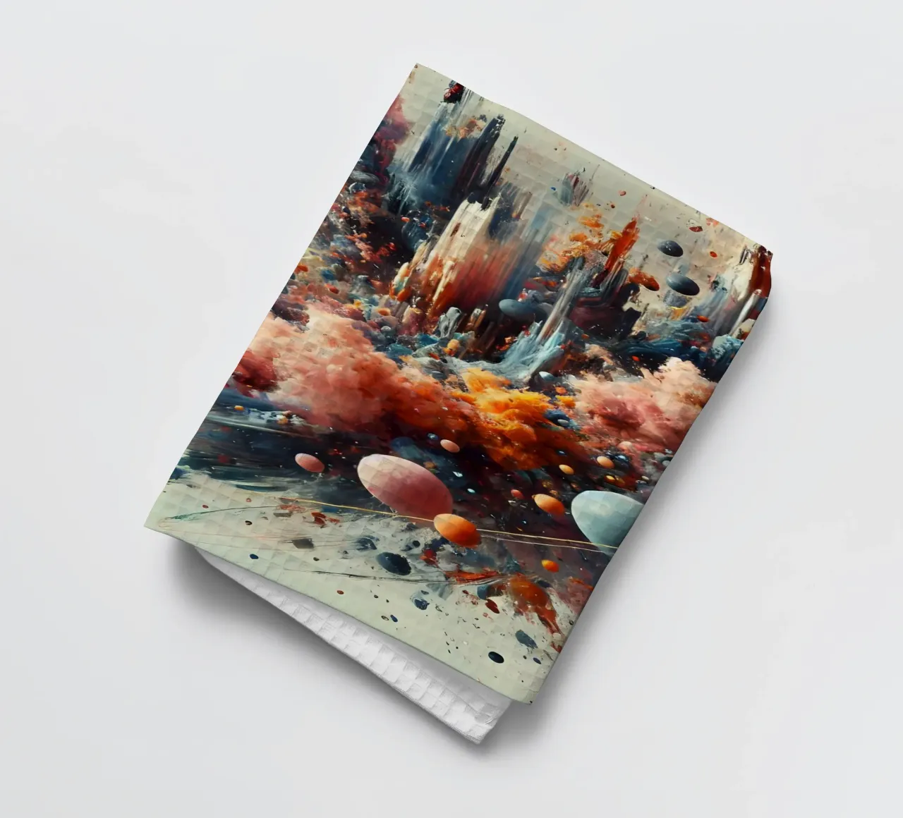 action splash abstract tea towel by abstrakt