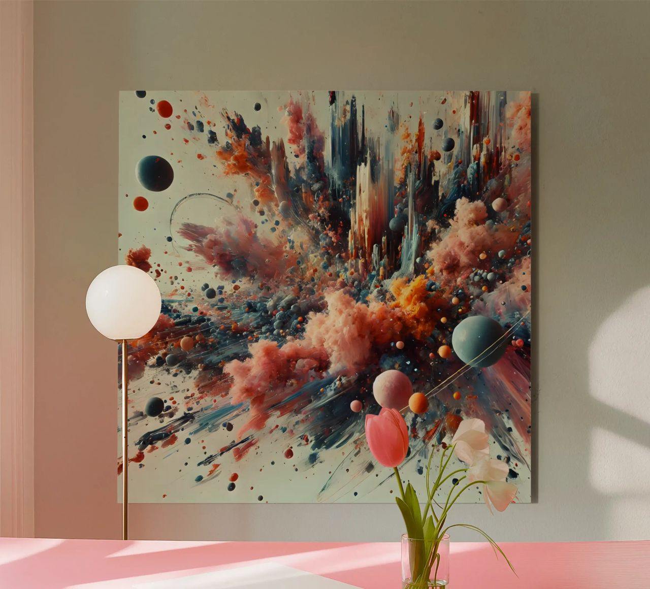 action splash abstract alluminio dibond da abstrakt