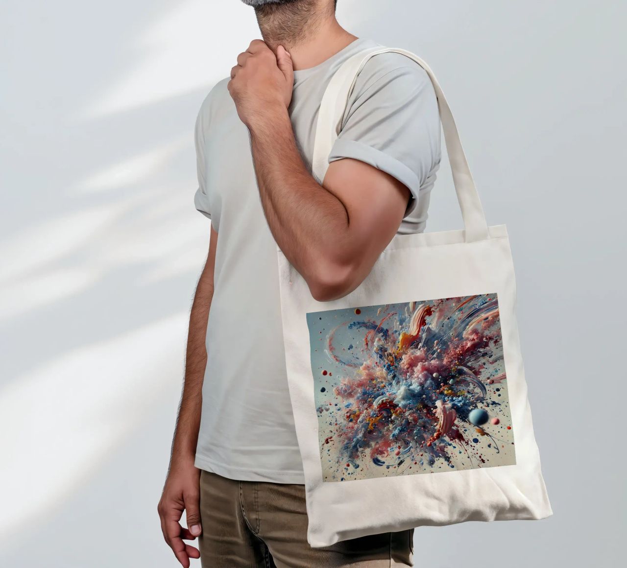 action splash abstract borsa in juta da abstrakt