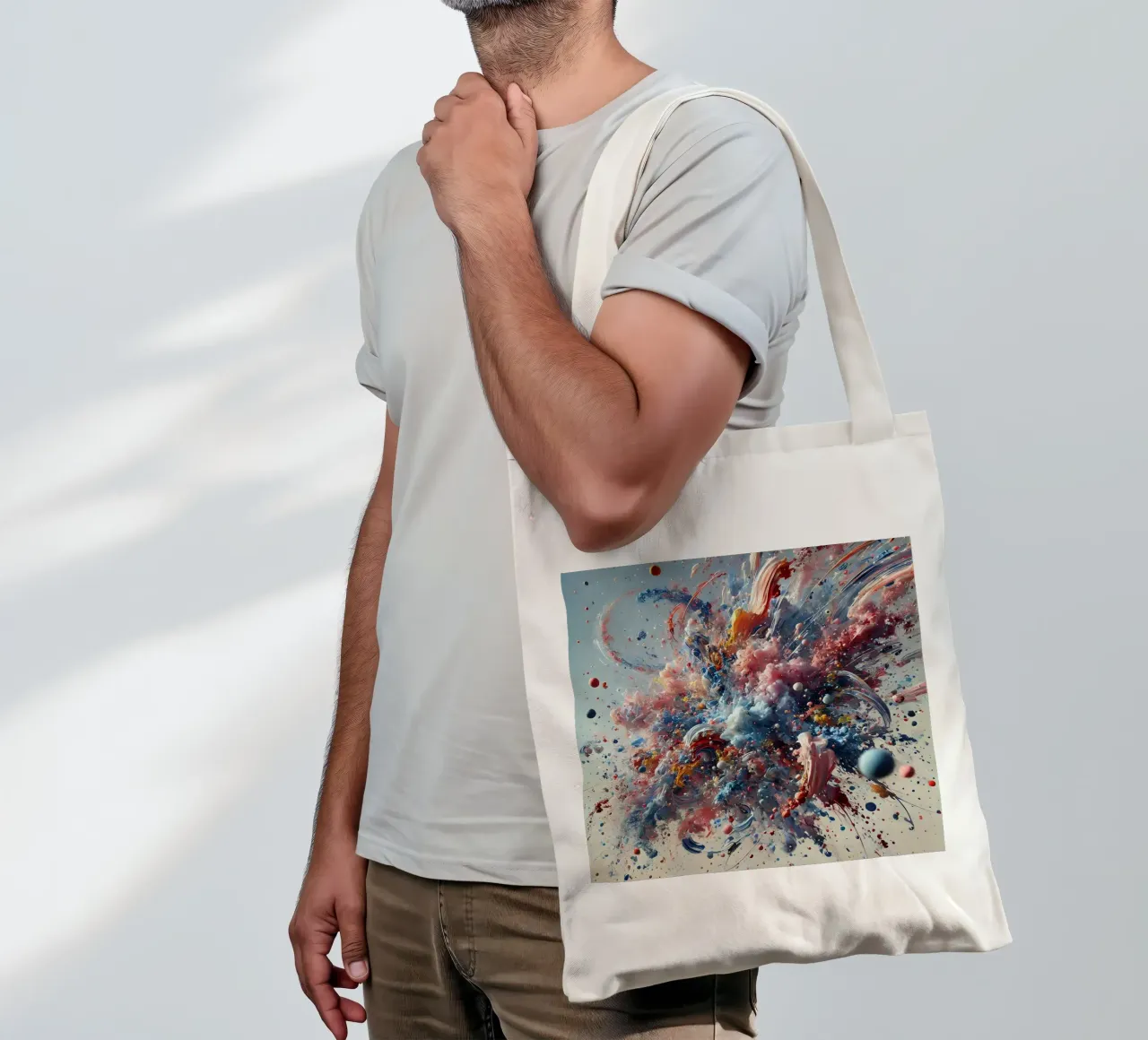 action splash abstract borsa in juta da abstrakt
