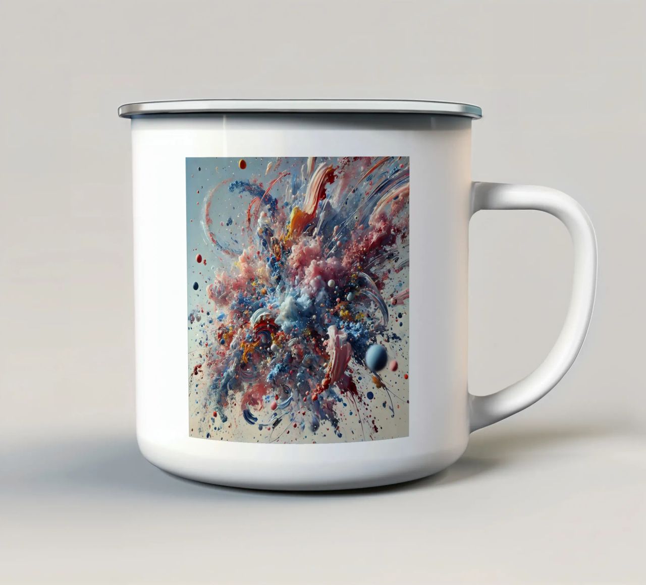 action splash abstract tazza in smalto da abstrakt
