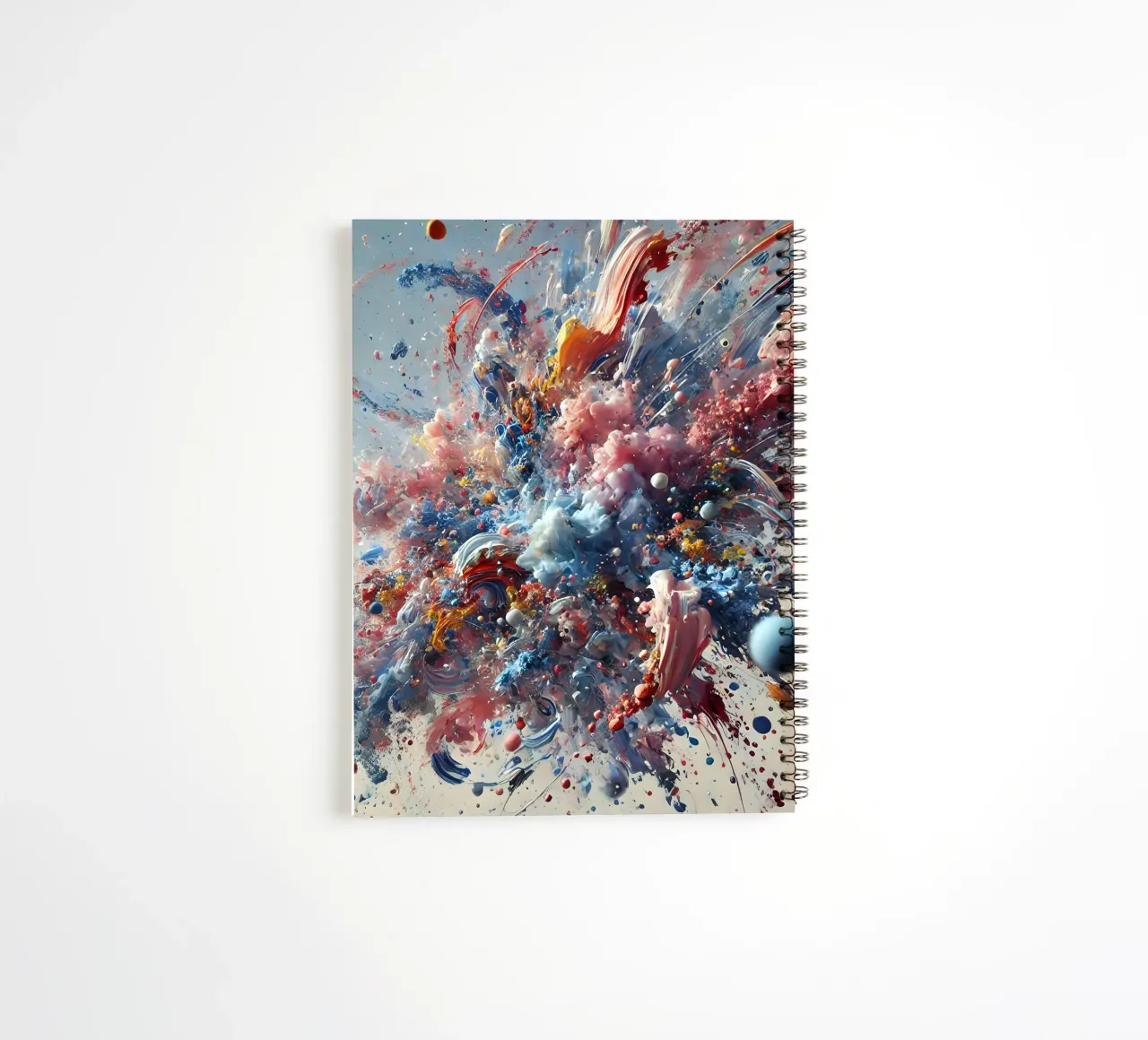 action splash abstract spiral notebook by abstrakt