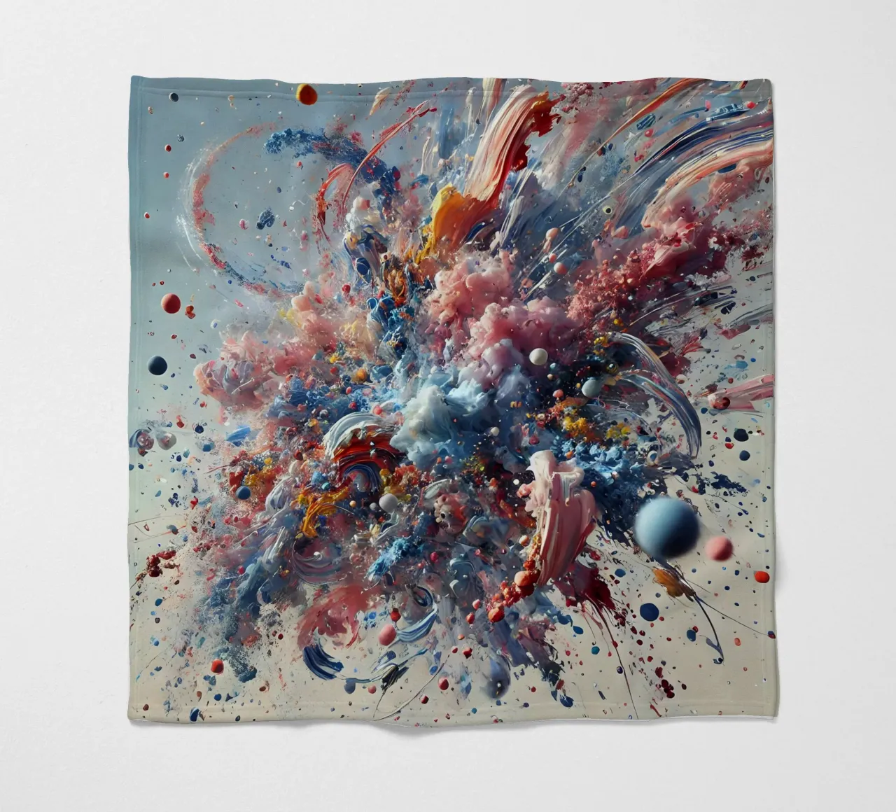 action splash abstract fleece blanket by abstrakt