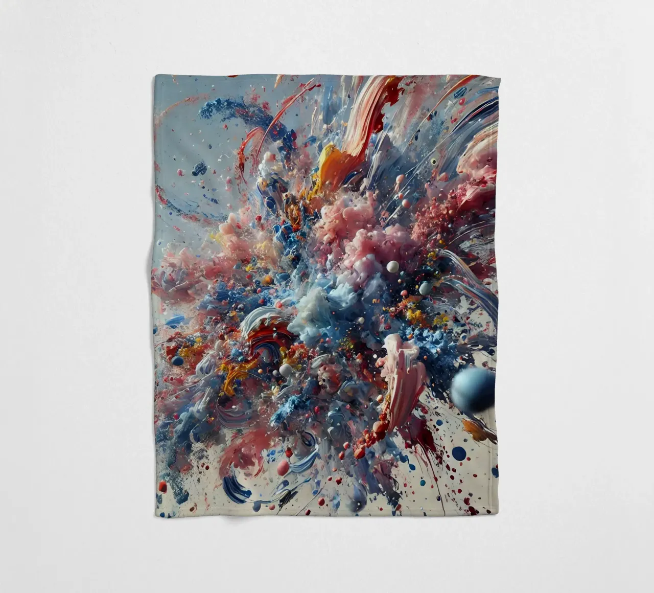 action splash abstract fleece blanket by abstrakt