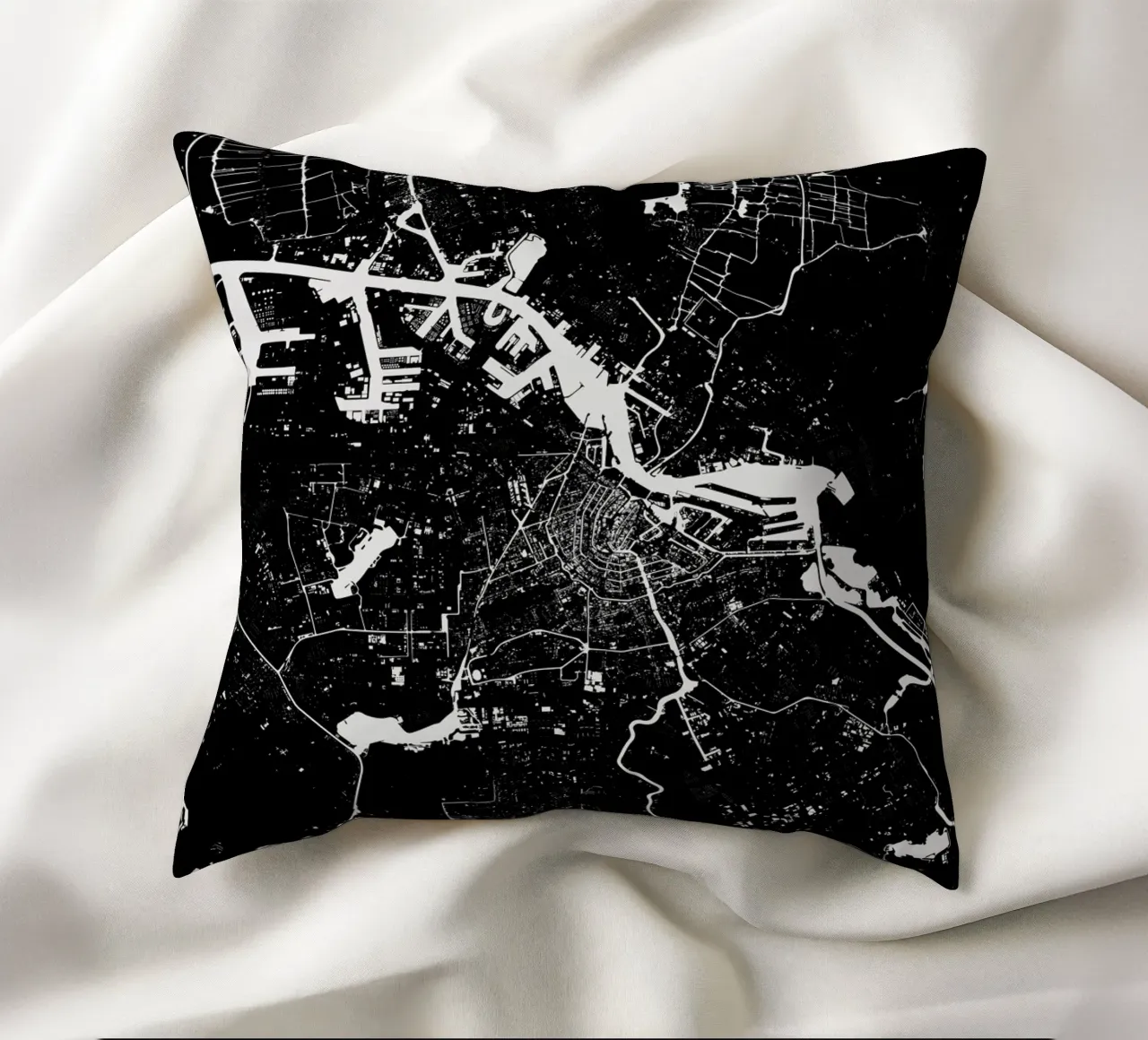 Amsterdam Black cuscino da Urban Maps