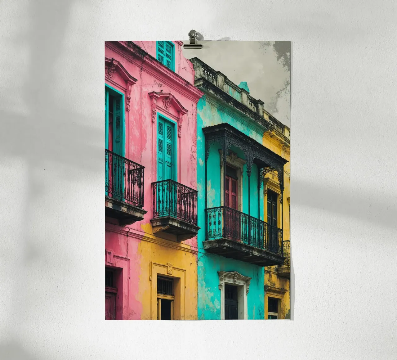 Pastel Streets of Havana poster by AlbertKlee