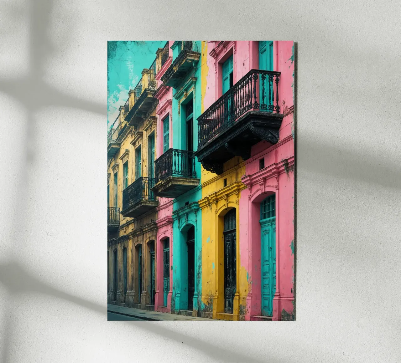 Charming Streets of Havana alu-dibond by AlbertKlee