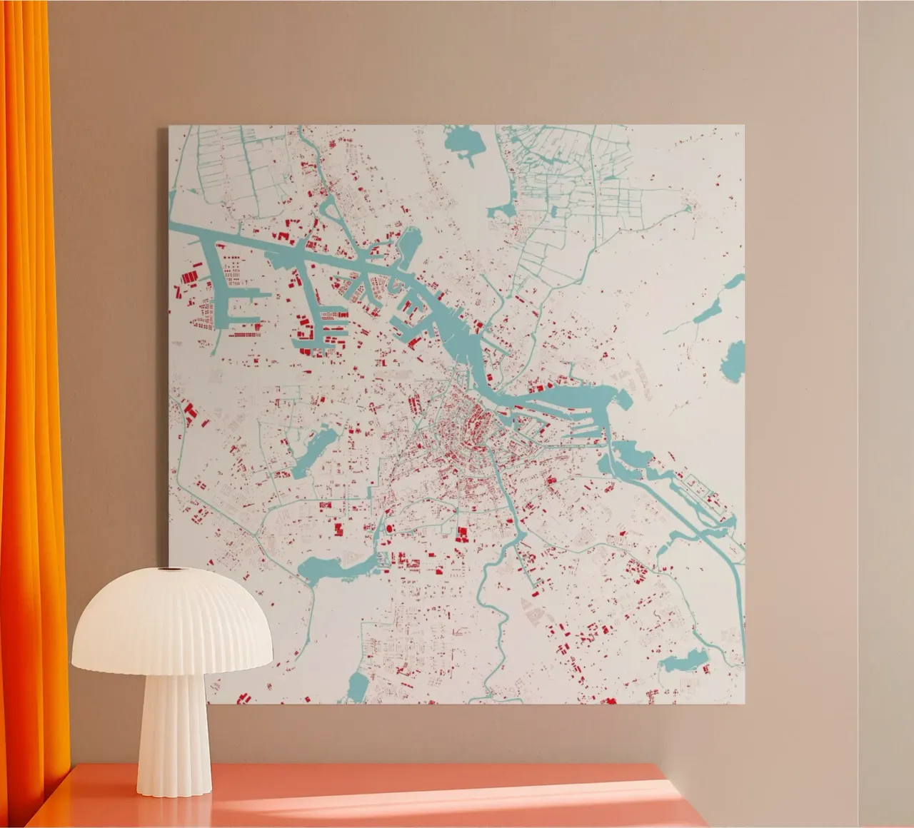 Amsterdam Red plexiglass da Urban Maps