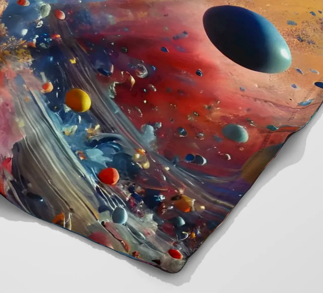 action splash abstract fleece blanket by abstrakt