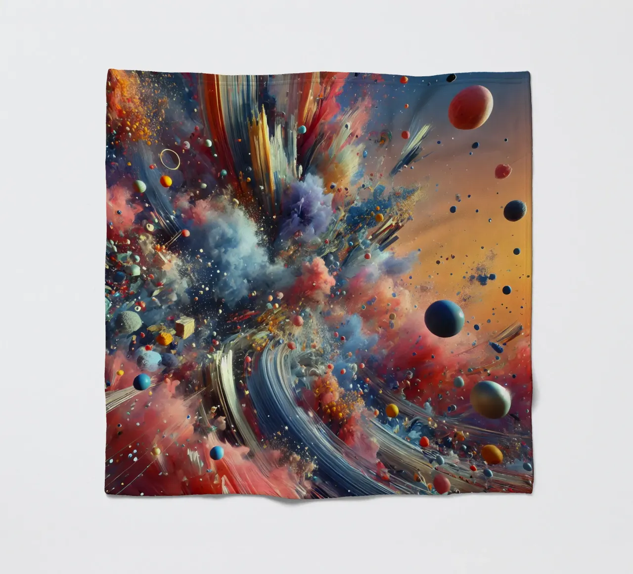 action splash abstract fleece blanket by abstrakt