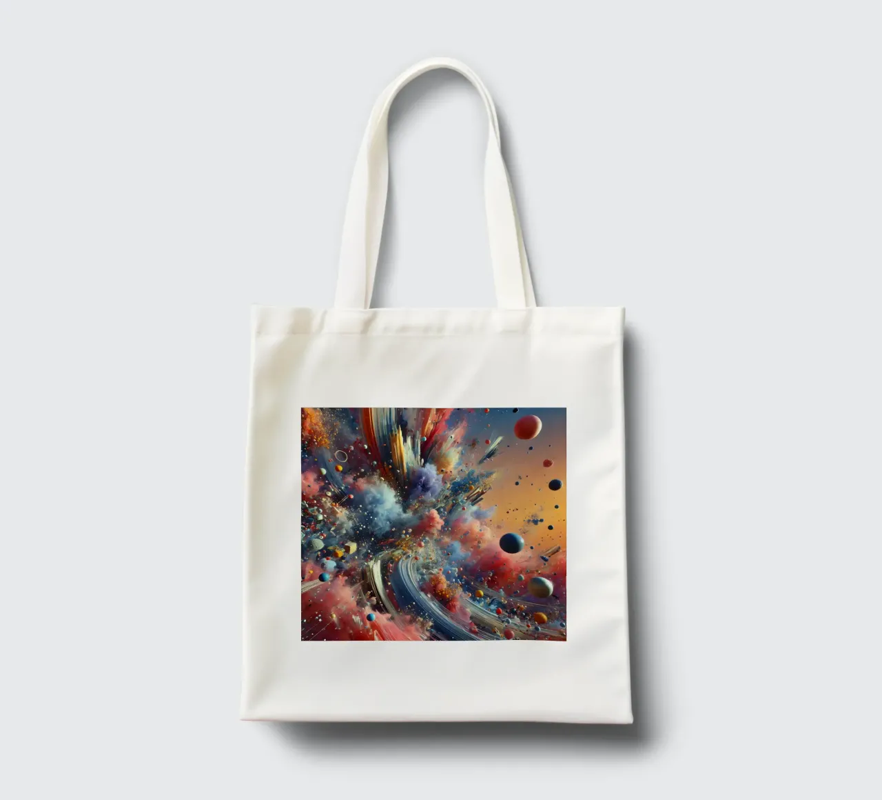action splash abstract borsa in juta da abstrakt