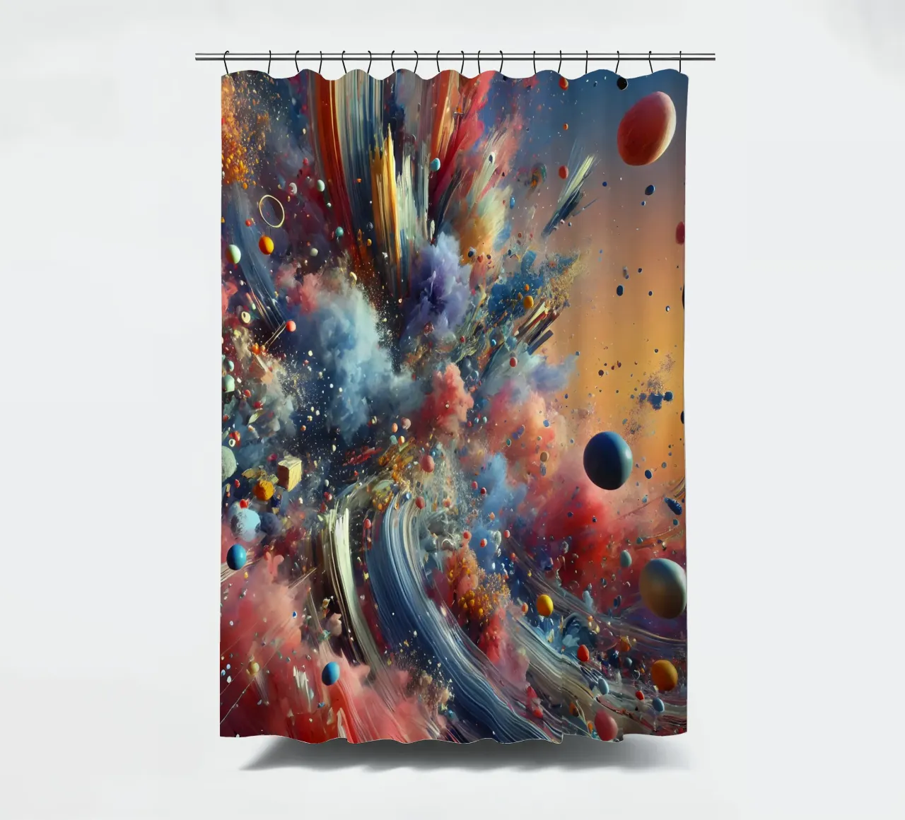action splash abstract tenda da doccia da abstrakt