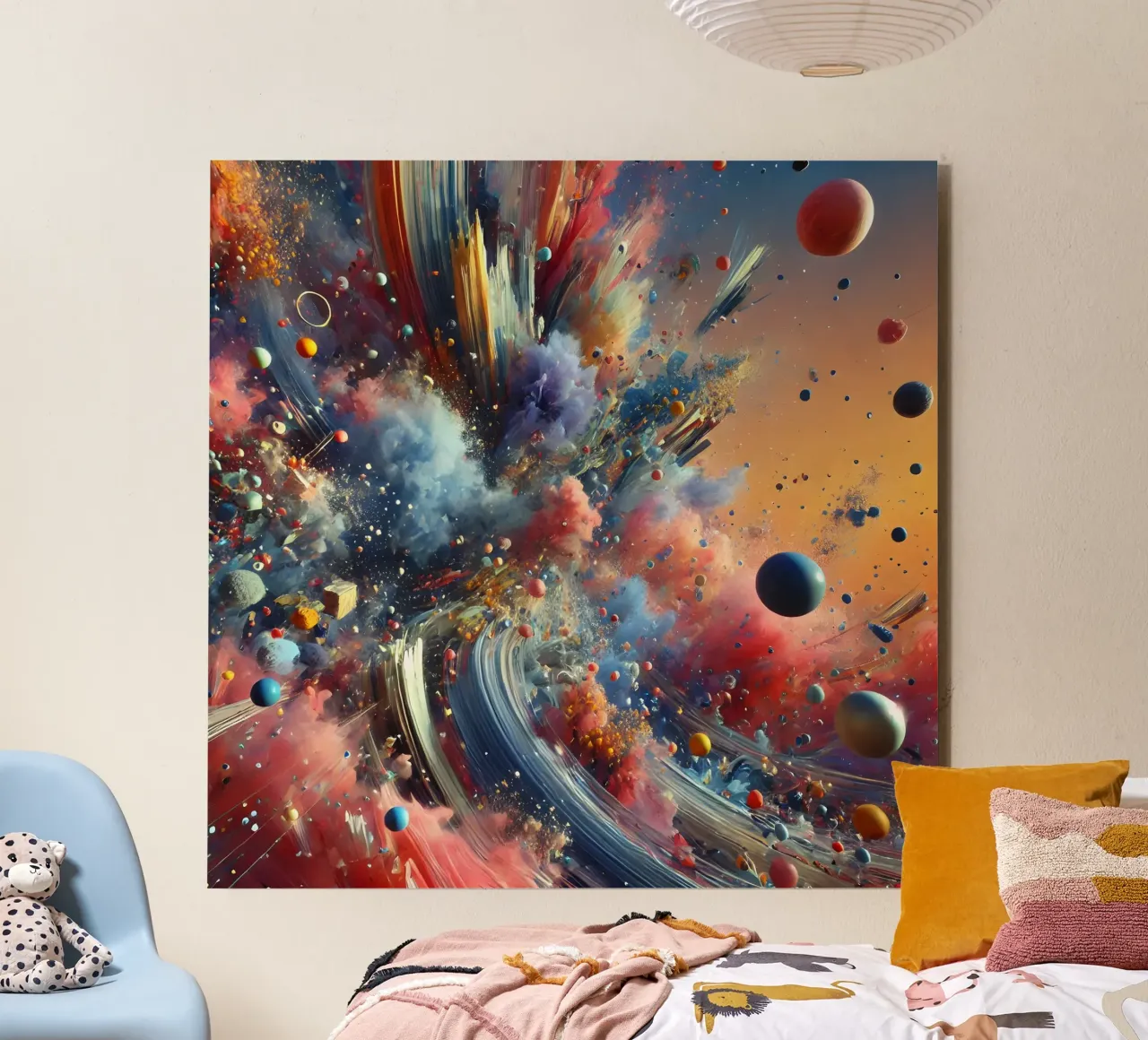 action splash abstract alluminio dibond da abstrakt