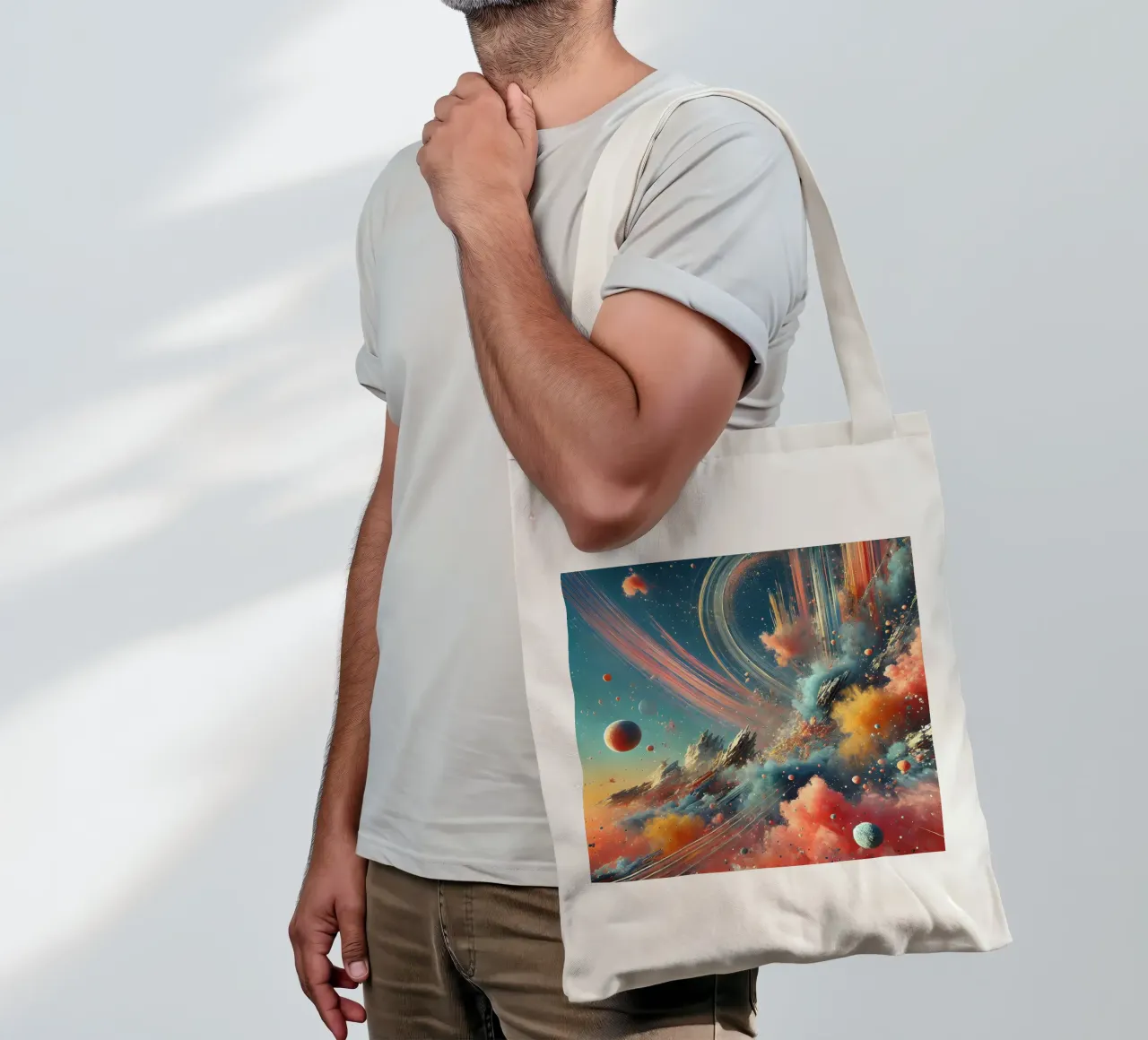 action splash abstract borsa in juta da abstrakt