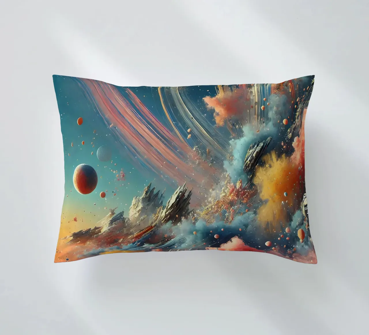 action splash abstract Kissen von abstrakt
