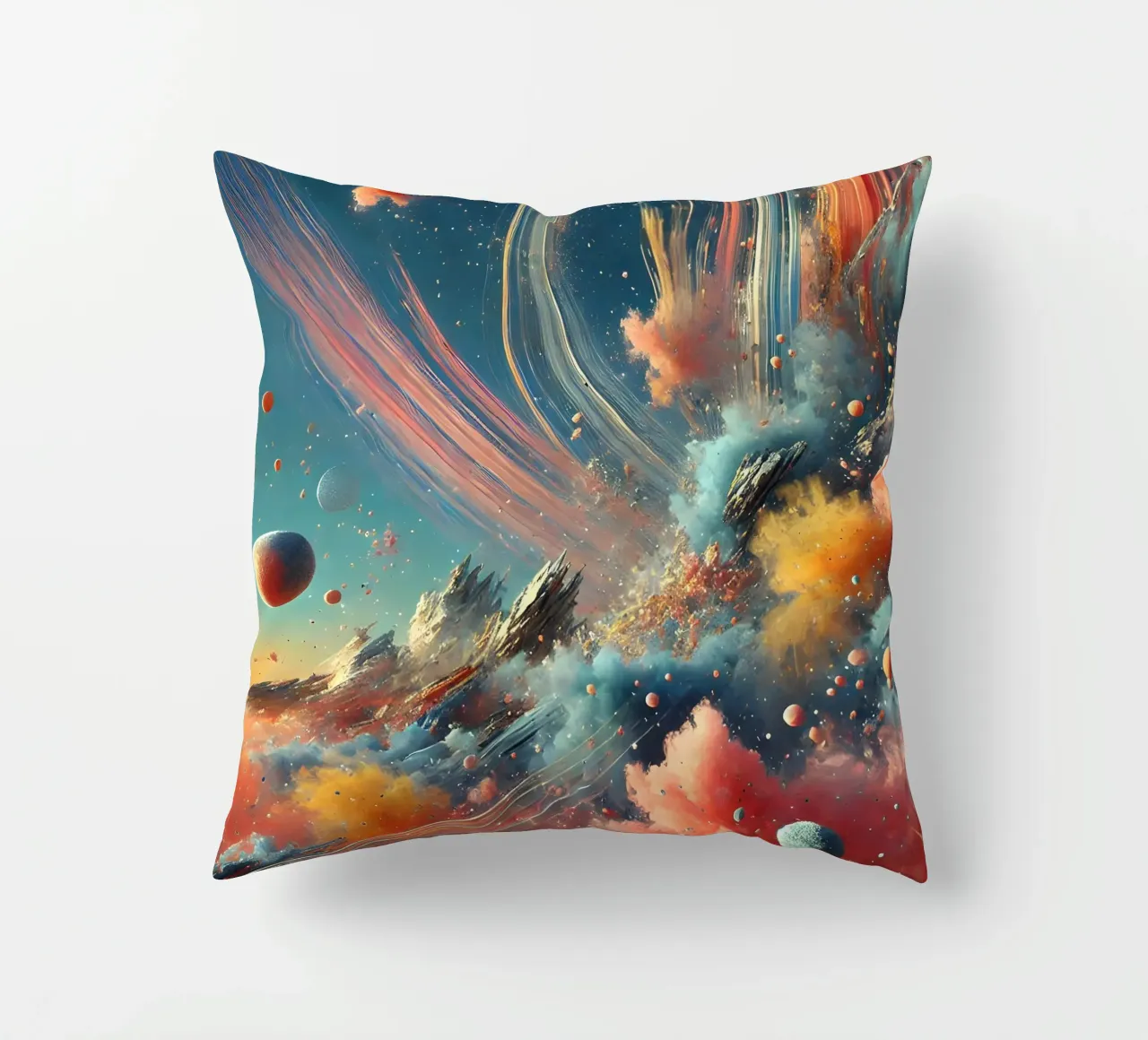 action splash abstract Kissen von abstrakt